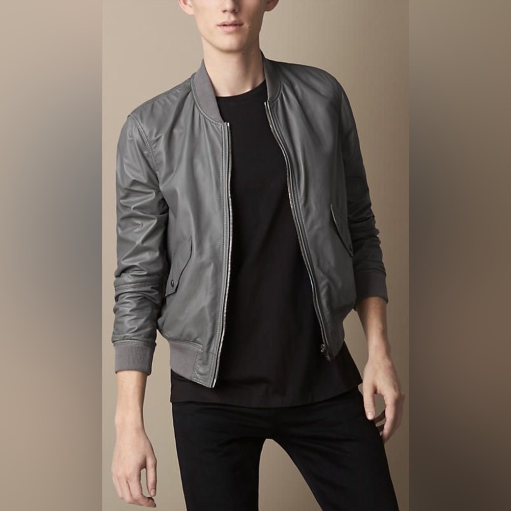 Men’s Burberry Brit BRAND NEW WITH TAGS lambskin leather bomber jacket M Medium